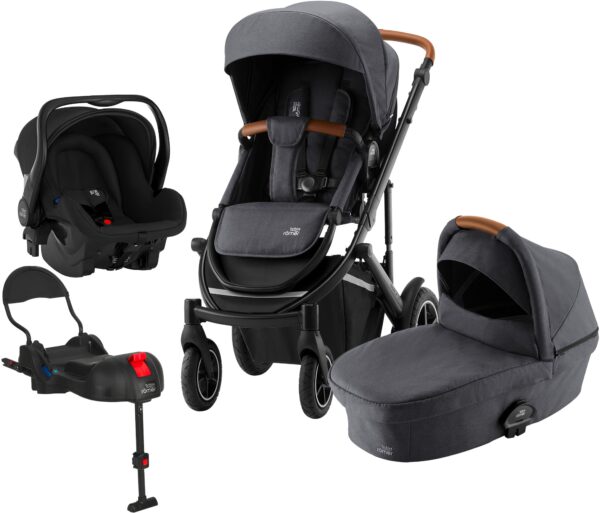 Britax Smile III Duovagn Inkl Primo Travelsystem, Midnight Grey