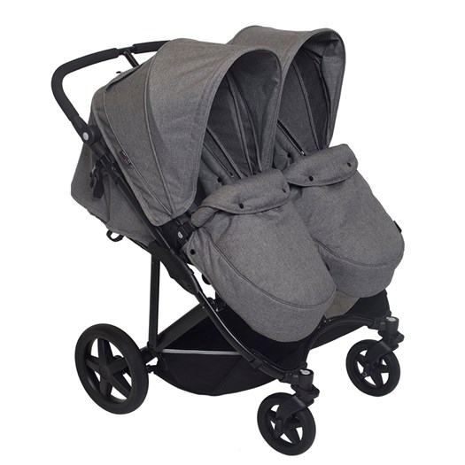 Basson Baby Duo Twin sittvagn, grå