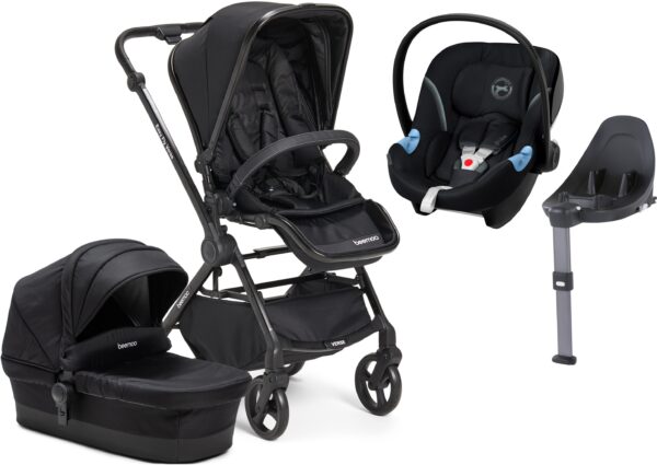Beemoo Easy Fly Verse Duovagn inkl. Cybex Aton M, Black
